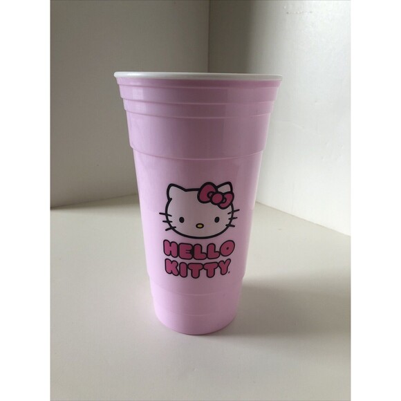 Sanrio HELLO KITTY Pink Tumbler Double Wall Insulated 32 oz Cold Beverages Only - Picture 6 of 6